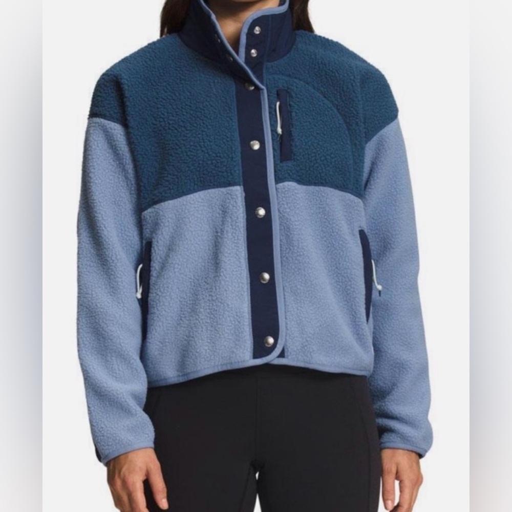 The North Face Women’s Cragmont Fleece Snap Button Jacket Blue Size Extra Small